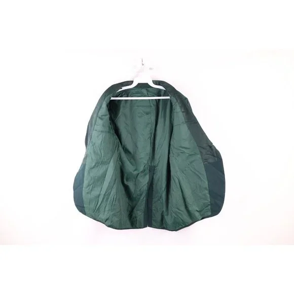 Vintage 50s Rockabilly Mens 37R Satin Trim Smoking Prom Tuxedo Jacket Green USA